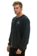 Load image into Gallery viewer, MOUNTAIN STITCH RELAXED CREW SWEATSHIRT - CHARCOAL // BLUE // PURPLE Sweatshirt Aviator Nation