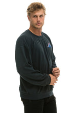 Load image into Gallery viewer, MOUNTAIN STITCH RELAXED CREW SWEATSHIRT - CHARCOAL // BLUE // PURPLE Sweatshirt Aviator Nation