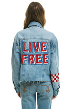 Cargar imagen en el visor de la galería, OVERSIZED CROPPED DENIM JACKET - SUPER LIGHT Denim Jacket Aviator Nation