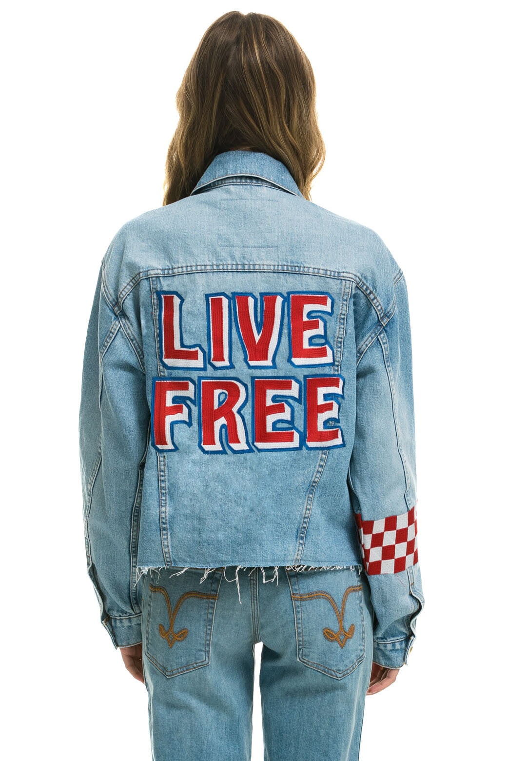 OVERSIZED CROPPED DENIM JACKET - SUPER LIGHT Denim Jacket Aviator Nation