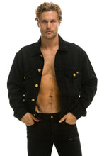 Load image into Gallery viewer, OVERSIZED CROPPED DENIM JACKET - VINTAGE BLACK Denim Jacket Aviator Nation