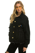 Load image into Gallery viewer, OVERSIZED CROPPED DENIM JACKET - VINTAGE BLACK Denim Jacket Aviator Nation