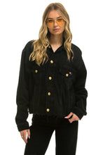 Load image into Gallery viewer, OVERSIZED CROPPED DENIM JACKET - VINTAGE BLACK Denim Jacket Aviator Nation