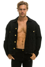 Load image into Gallery viewer, OVERSIZED CROPPED DENIM JACKET - VINTAGE BLACK Denim Jacket Aviator Nation