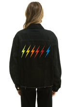 Load image into Gallery viewer, OVERSIZED CROPPED DENIM JACKET - VINTAGE BLACK Denim Jacket Aviator Nation