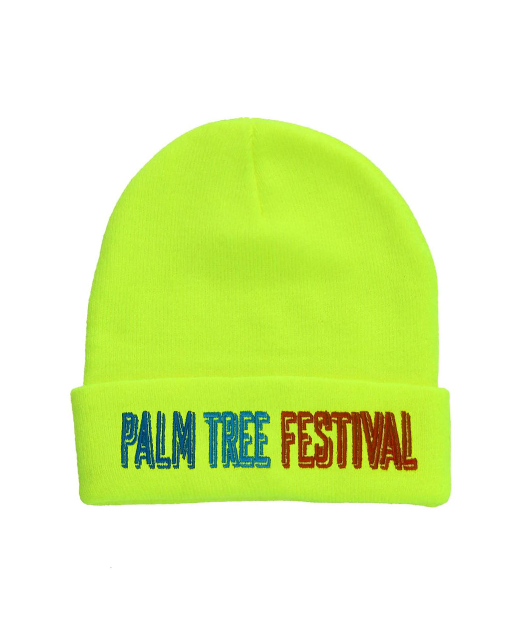 PALM TREE FESTIVAL ASPEN 2023 BEANIE - NEON YELLOW Aviator Nation