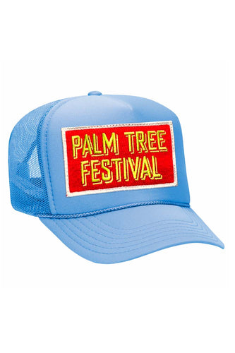 PALM TREE FESTIVAL ASPEN 2023 VINTAGE LOW RISE TRUCKER - LIGHT BLUE Aviator Nation