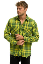 Cargar imagen en el visor de la galería, PLAID FLANNEL LIGHT WEIGHT UNISEX WESTERN SHIRT - AVOCADO PLAID Flannel Aviator Nation