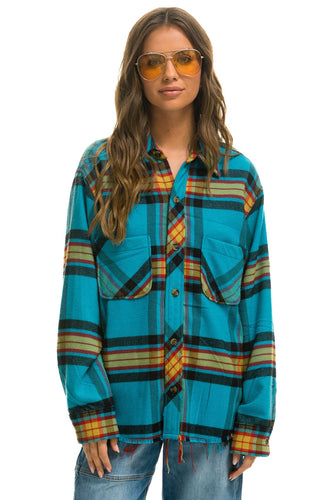 PLAID FLANNEL LIGHT WEIGHT UNISEX WESTERN SHIRT - JACKSON PLAID Flannel Aviator Nation
