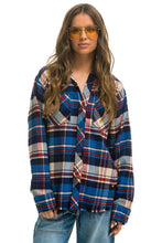 Cargar imagen en el visor de la galería, PLAID FLANNEL LIGHT WEIGHT UNISEX WESTERN SHIRT - PATRIOT PLAID Flannel Aviator Nation