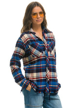 Cargar imagen en el visor de la galería, PLAID FLANNEL LIGHT WEIGHT UNISEX WESTERN SHIRT - PATRIOT PLAID Flannel Aviator Nation