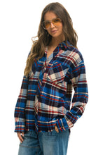 Cargar imagen en el visor de la galería, PLAID FLANNEL LIGHT WEIGHT UNISEX WESTERN SHIRT - PATRIOT PLAID Flannel Aviator Nation