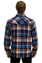 Cargar imagen en el visor de la galería, PLAID FLANNEL LIGHT WEIGHT UNISEX WESTERN SHIRT - PATRIOT PLAID Flannel Aviator Nation