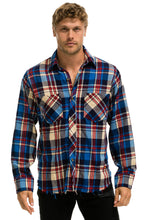 Cargar imagen en el visor de la galería, PLAID FLANNEL LIGHT WEIGHT UNISEX WESTERN SHIRT - PATRIOT PLAID Flannel Aviator Nation