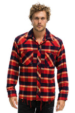 Cargar imagen en el visor de la galería, PLAID FLANNEL LIGHT WEIGHT UNISEX WESTERN SHIRT - RUGBY PLAID Flannel Aviator Nation