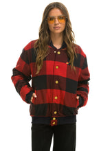 Cargar imagen en el visor de la galería, PLAID UNISEX VARSITY JACKET - BUFFALO PLAID Flannel Aviator Nation