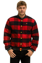 Cargar imagen en el visor de la galería, PLAID UNISEX VARSITY JACKET - BUFFALO PLAID Unisex Outerwear Aviator Nation