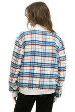 Cargar imagen en el visor de la galería, PLAID UNISEX VARSITY JACKET - MONTAUK PLAID Flannel Aviator Nation