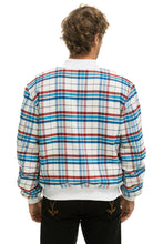 Cargar imagen en el visor de la galería, PLAID UNISEX VARSITY JACKET - MONTAUK PLAID Flannel Aviator Nation