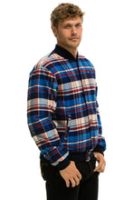Carregar imagem no visualizador da galeria, PLAID UNISEX VARSITY JACKET - PATRIOT PLAID Unisex Outerwear Aviator Nation