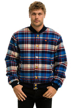 Carregar imagem no visualizador da galeria, PLAID UNISEX VARSITY JACKET - PATRIOT PLAID Unisex Outerwear Aviator Nation