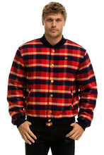 Cargar imagen en el visor de la galería, PLAID UNISEX VARSITY JACKET - RUGBY PLAID Unisex Outerwear Aviator Nation