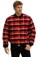 Cargar imagen en el visor de la galería, PLAID UNISEX VARSITY JACKET - RUGBY PLAID Unisex Outerwear Aviator Nation