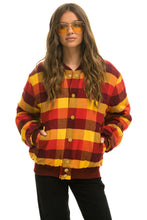 Cargar imagen en el visor de la galería, PLAID UNISEX VARSITY JACKET - SURFY PLAID Flannel Aviator Nation