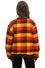 Cargar imagen en el visor de la galería, PLAID UNISEX VARSITY JACKET - SURFY PLAID Flannel Aviator Nation