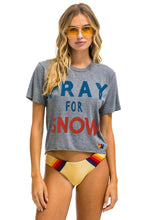 Cargar imagen en el visor de la galería, PRAY FOR SNOW BOYFRIEND TEE - HEATHER Boyfriend Tee Aviator Nation