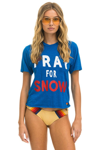PRAY FOR SNOW BOYFRIEND TEE - OCEAN Boyfriend Tee Aviator Nation