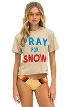 Cargar imagen en el visor de la galería, PRAY FOR SNOW BOYFRIEND TEE - SAND Boyfriend Tee Aviator Nation