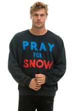 Cargar imagen en el visor de la galería, PRAY FOR SNOW RELAXED CREW SWEATSHIRT - CHARCOAL Sweatshirt Aviator Nation