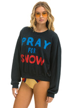Cargar imagen en el visor de la galería, PRAY FOR SNOW RELAXED CREW SWEATSHIRT - CHARCOAL Sweatshirt Aviator Nation