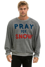 Cargar imagen en el visor de la galería, PRAY FOR SNOW RELAXED CREW SWEATSHIRT - HEATHER Sweatshirt Aviator Nation