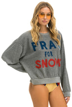 Cargar imagen en el visor de la galería, PRAY FOR SNOW RELAXED CREW SWEATSHIRT - HEATHER Sweatshirt Aviator Nation