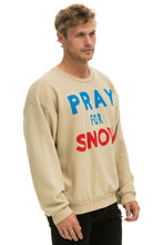 Cargar imagen en el visor de la galería, PRAY FOR SNOW RELAXED CREW SWEATSHIRT - SAND Sweatshirt Aviator Nation