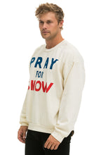 將圖片載入圖庫檢視器 PRAY FOR SNOW RELAXED CREW SWEATSHIRT - VINTAGE WHITE Sweatshirt Aviator Nation