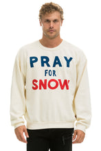 將圖片載入圖庫檢視器 PRAY FOR SNOW RELAXED CREW SWEATSHIRT - VINTAGE WHITE Sweatshirt Aviator Nation