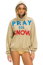Cargar imagen en el visor de la galería, PRAY FOR SNOW RELAXED PULLOVER HOODIE - SAND Hoodie Aviator Nation