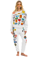 Load image into Gallery viewer, PRESALE: VINTAGE PATCH RELAXED CREW SWEATSHIRT - WHITE Sweatshirt Aviator Nation