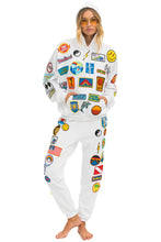 Load image into Gallery viewer, PRESALE: VINTAGE PATCH RELAXED PULLOVER HOODIE- WHITE Hoodie Aviator Nation