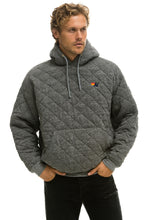 Cargar imagen en el visor de la galería, QUILTED RELAXED PULLOVER HOODIE - HEATHER GREY Hoodie Aviator Nation