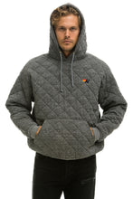 Cargar imagen en el visor de la galería, QUILTED RELAXED PULLOVER HOODIE - HEATHER GREY Hoodie Aviator Nation