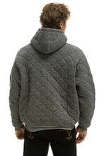 Cargar imagen en el visor de la galería, QUILTED RELAXED PULLOVER HOODIE - HEATHER GREY Hoodie Aviator Nation
