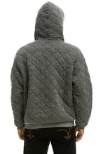 Cargar imagen en el visor de la galería, QUILTED RELAXED PULLOVER HOODIE - HEATHER GREY Hoodie Aviator Nation