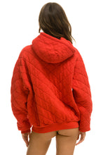 Cargar imagen en el visor de la galería, QUILTED RELAXED PULLOVER HOODIE - RED Hoodie Aviator Nation