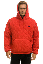 Cargar imagen en el visor de la galería, QUILTED RELAXED PULLOVER HOODIE - RED Hoodie Aviator Nation