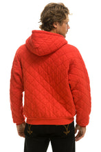Cargar imagen en el visor de la galería, QUILTED ZIP HOODIE RELAXED - RED Hoodie Aviator Nation