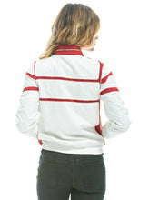 Cargar imagen en el visor de la galería, RACER JACKET - WHITE // CHERRY Women&#39;s Outerwear Aviator Nation